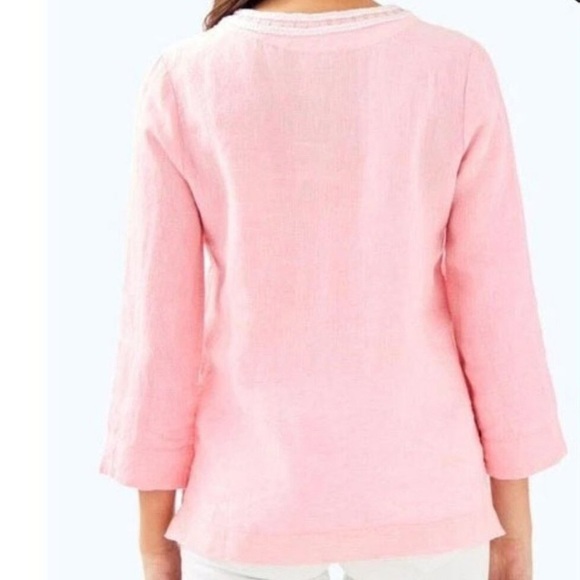 Lilly Pulitzer 100% linen Amelia Island Resort Top - Picture 5 of 12